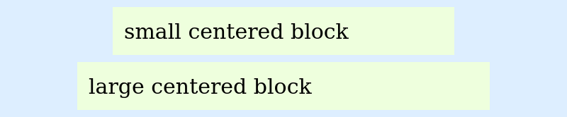 horizontally centered blocks using margin-auto